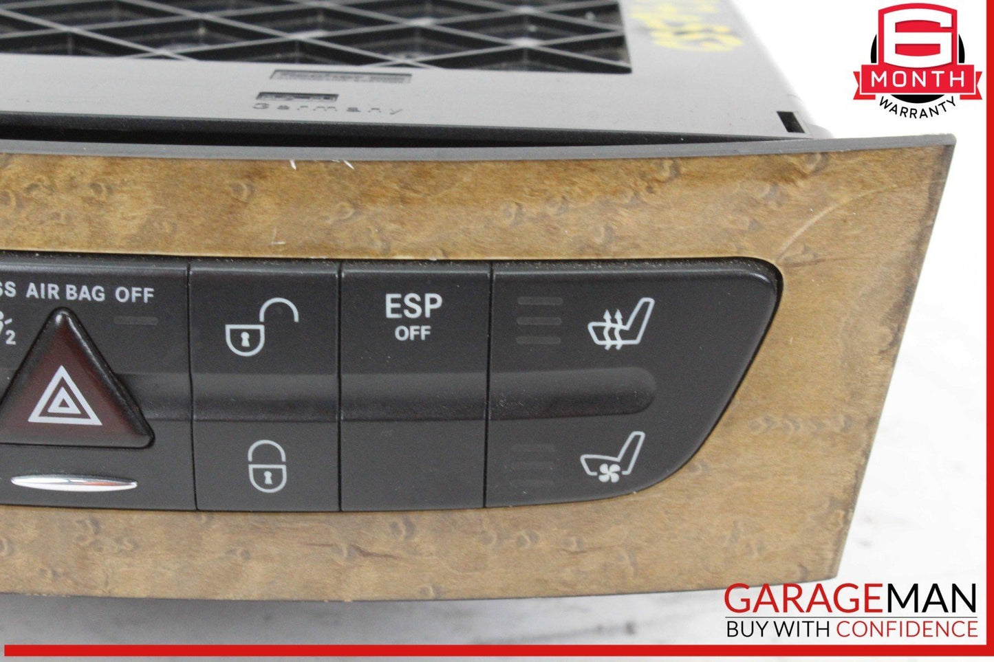 03-09 Mercedes W211 E550 E350 CLS500 Hazard Switch Control Panel 2116800552 OEM
