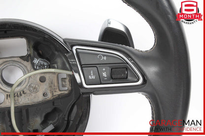 14-16 Audi SQ5 Front Left Driver Side Steering Wheel w/ Paddle Shifters OEM
