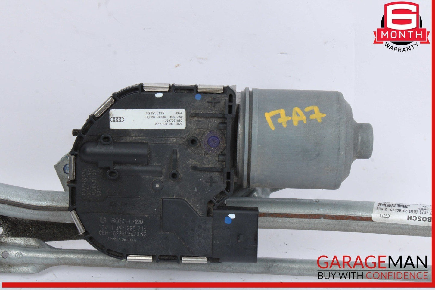12-18 Audi A7 A6 S7 Windshield Washer Wiper Motor Linkage Bosch 4G1955023C OEM