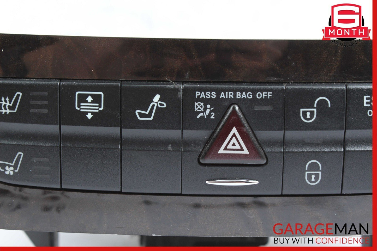 03-09 Mercedes W219 CLS550 Hazard Light Door Lock Control Switch Module Trim OEM