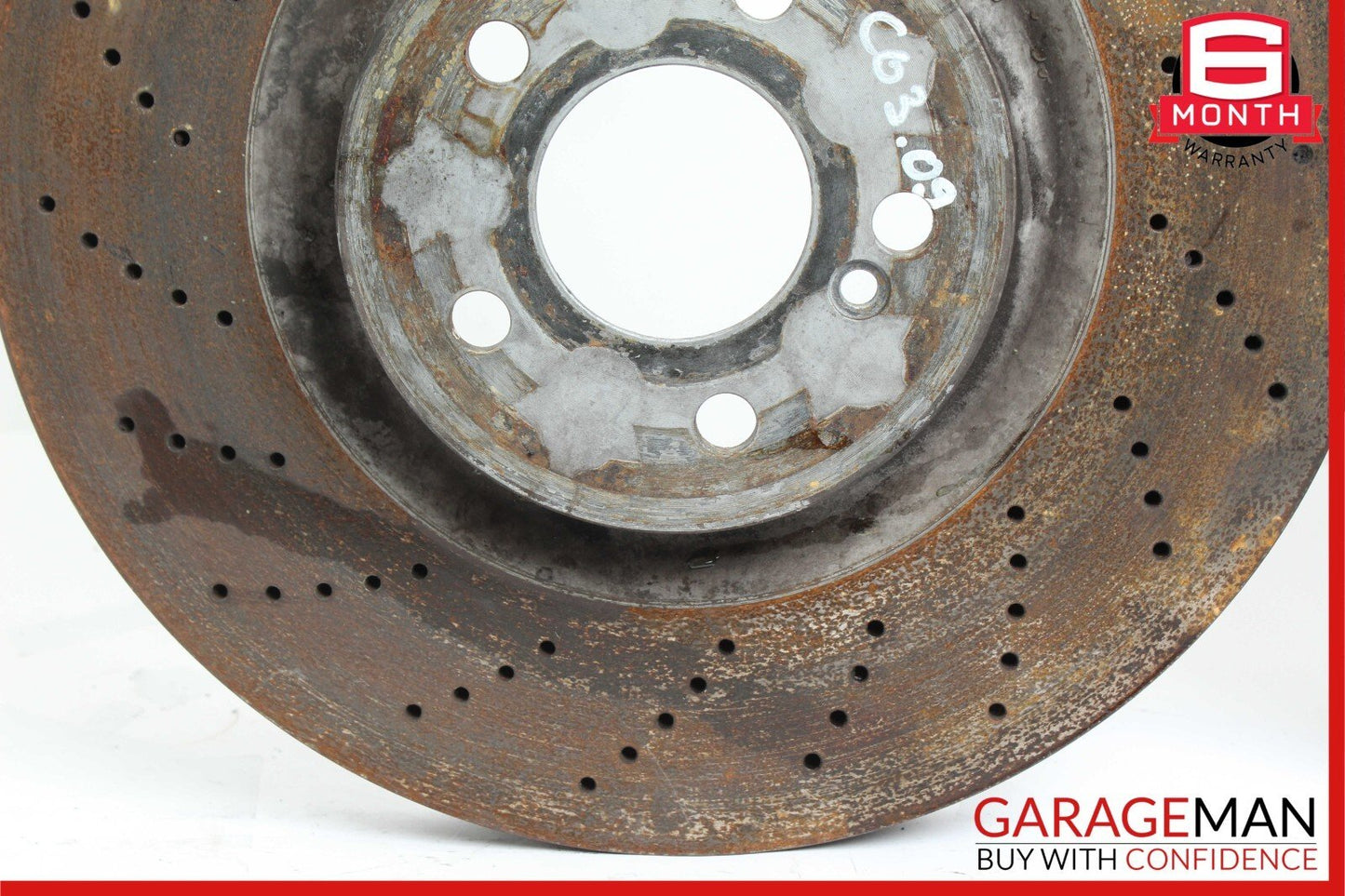 08-14 MERCEDES W204 C63 AMG REAR RIGHT & LEFT SIDE BRAKE ROTOR DISC SET OEM