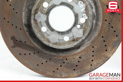 08-14 MERCEDES W204 C63 AMG REAR RIGHT & LEFT SIDE BRAKE ROTOR DISC SET OEM