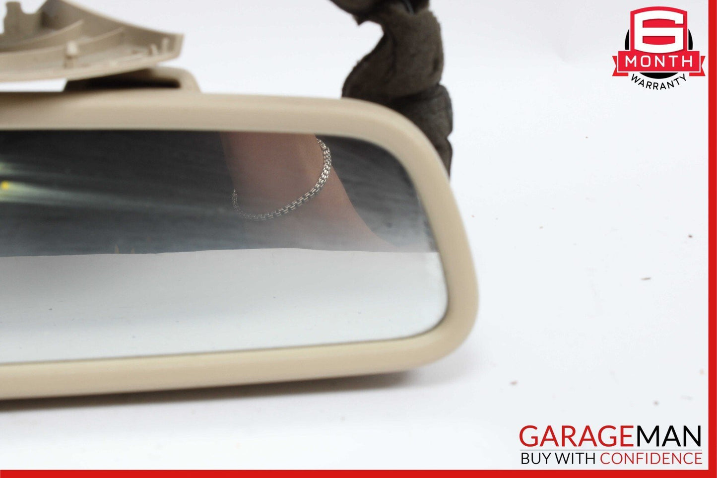 10-16 Mercedes W204 C250 Front Top Upper Rear View Mirror Assembly Beige OEM