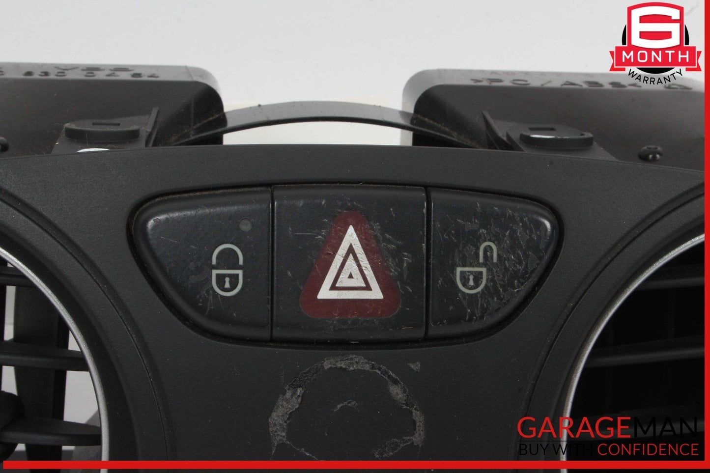 03-06 Mercedes R230 SL500 SL55 AMG Center Dashboard Hazard AC Air Vent Black OEM