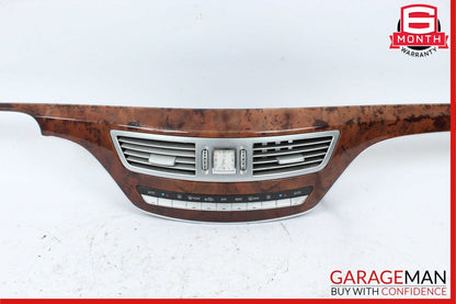 07-14 Mercedes S550 CL600 Center Dash Heater Switch Control Panel Assembly Wood