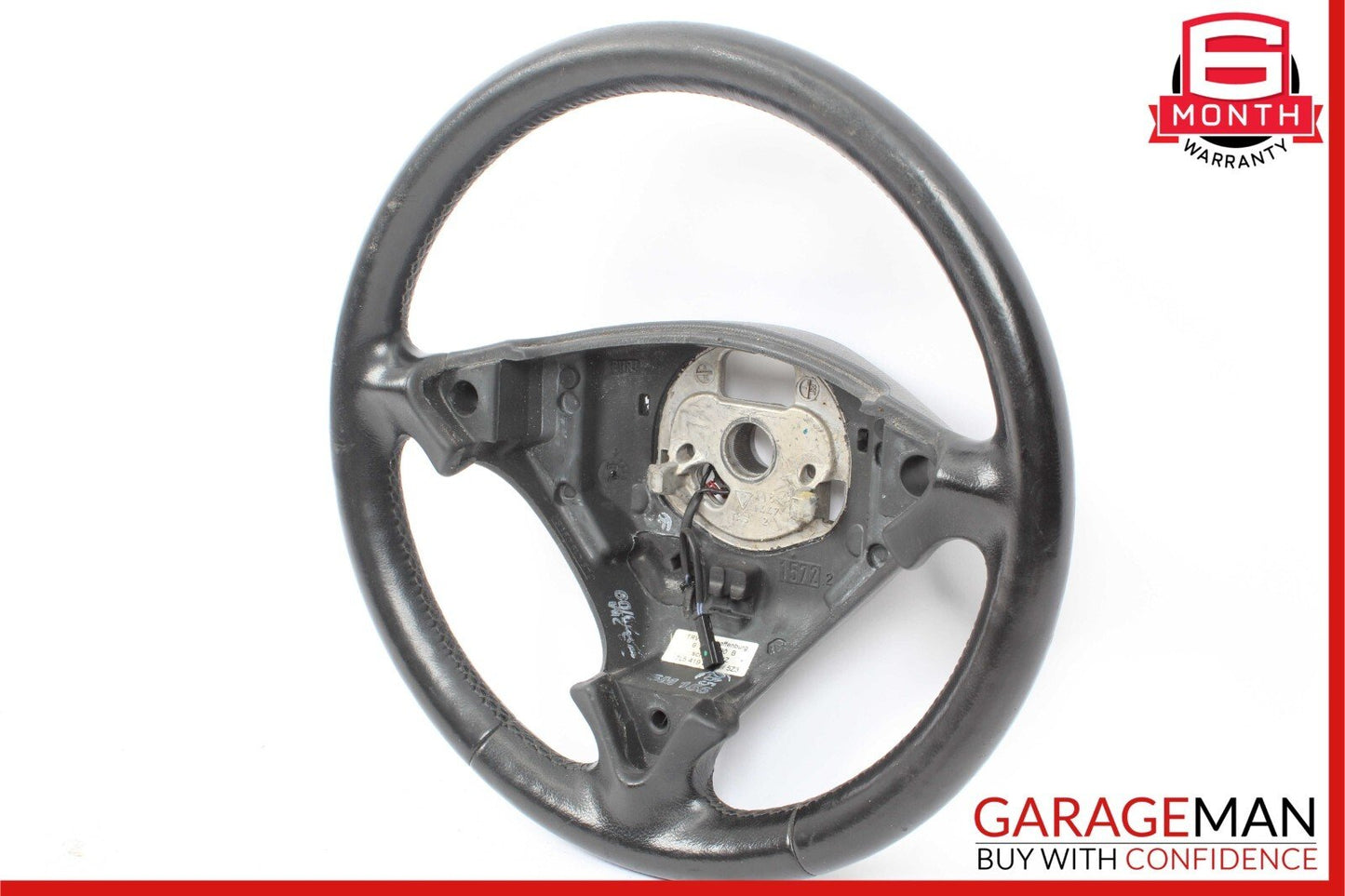 03-10 Porsche Cayenne 955 957 3 Spoke Driver Steering Wheel Leather Black