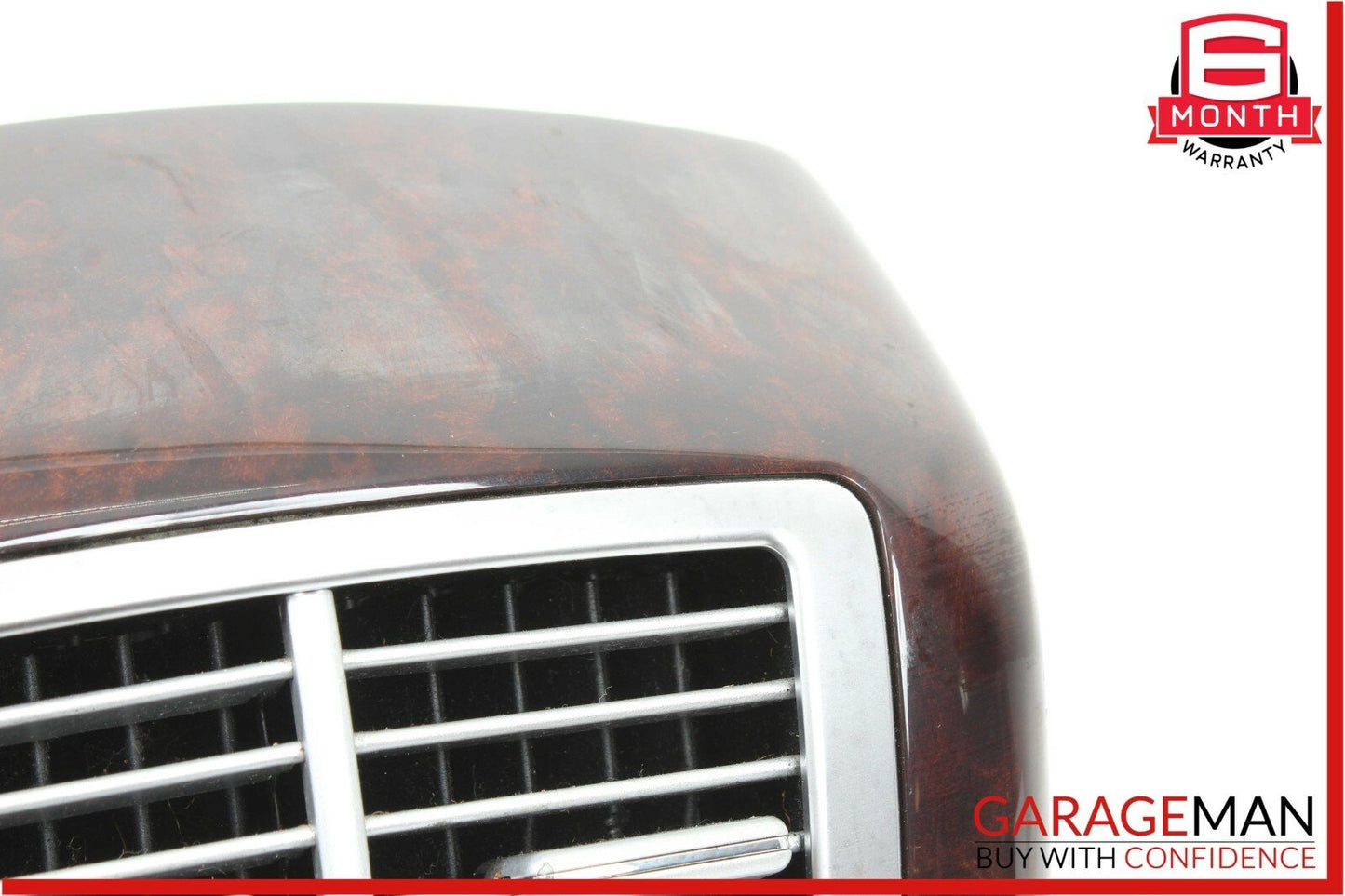 07-13 Mercedes W221 S550 S450 Rear Center Console A/C Air Vent Trim Bezel Wood