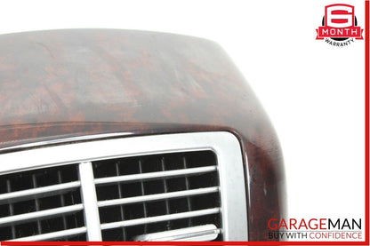 07-13 Mercedes W221 S550 S450 Rear Center Console A/C Air Vent Trim Bezel Wood