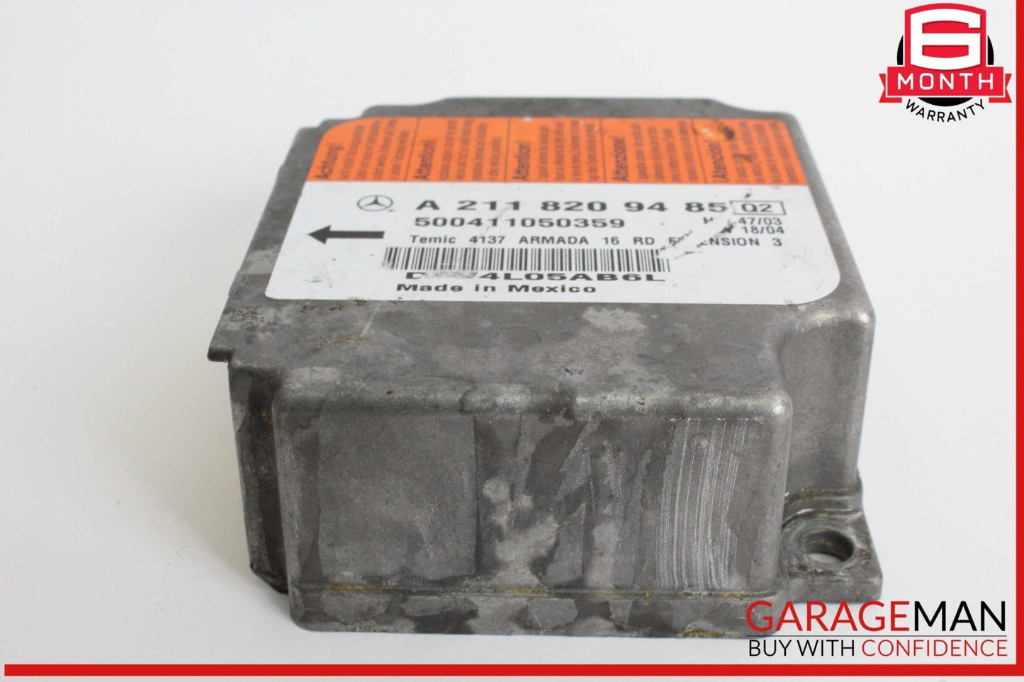 03-11 Mercedes W219 CLS500 Airbag Air Bag SRS Control Module 2118209485 OEM