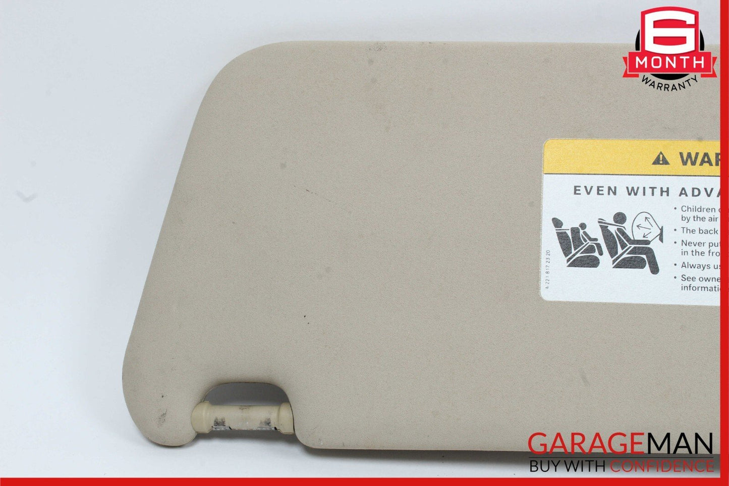08-15 Mercedes W204 C350 Right Passenger Side Sunvisor Sun Visor Beige OEM