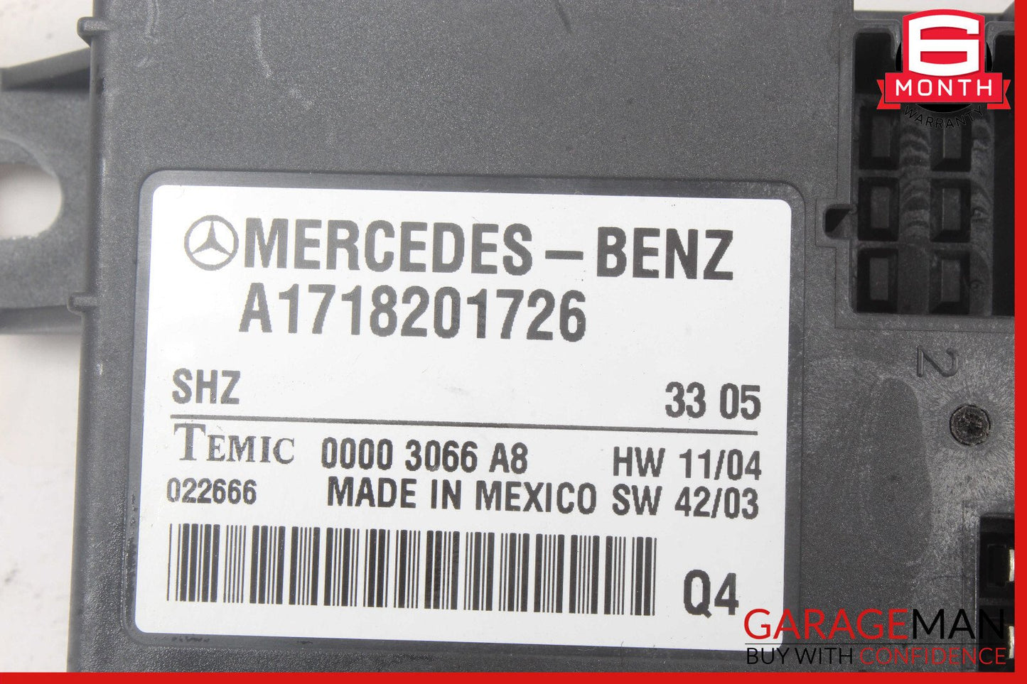 05-11 Mercedes R171 SLK300 SLK280 Heating Heated Seat Control Module Unit OEM