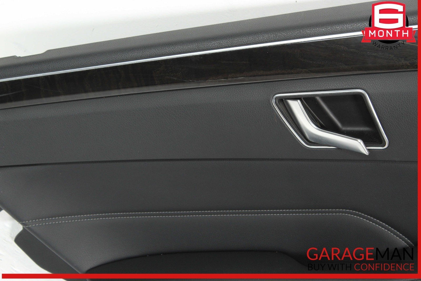 14-16 Mercedes W212 E350 E550 Rear Left Interior Door Panel Leather Black OEM