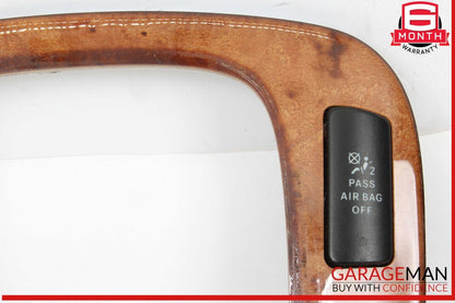 00-06 Mercedes W220 S500 S430 Front Center Console Shift Shifter Trim Bezel Wood
