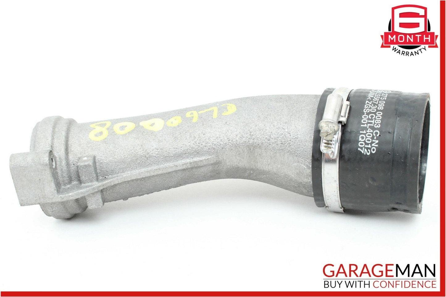 03-12 Mercedes W221 S600 CL65 AMG Turbocharger Hose Pipe Left 2750980707 OEM