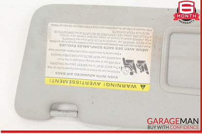 2009-2017 Audi A4 Front Left Driver Side Sun Visor Gray 8H0010501