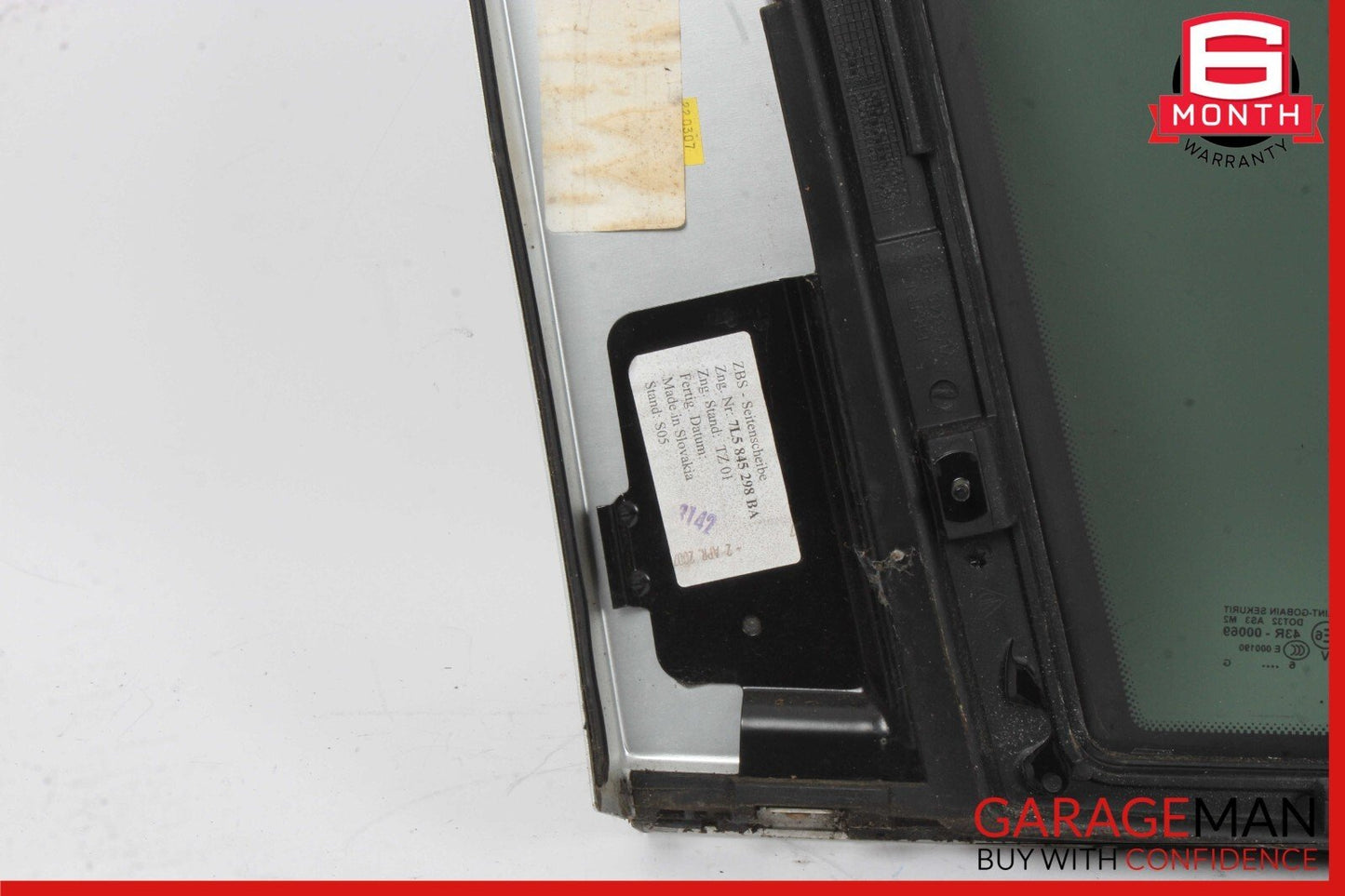 03-10 Porsche Cayenne S 955 957 Rear Right Side Door Quarter Window Glass Panel
