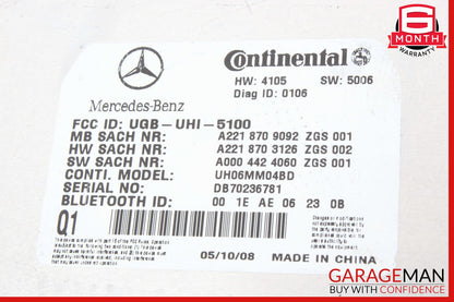 07-10 Mercedes W221 S550 CL500 CL550 Bluetooth Communication Module Unit OEM
