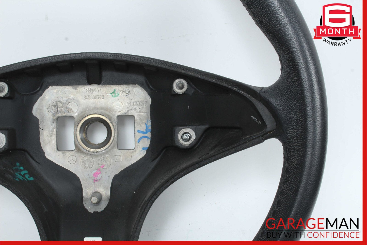 08-12 Mercedes W204 C250 C280 C300 3 Spoke Steering Wheel 2044601203 Black OEM