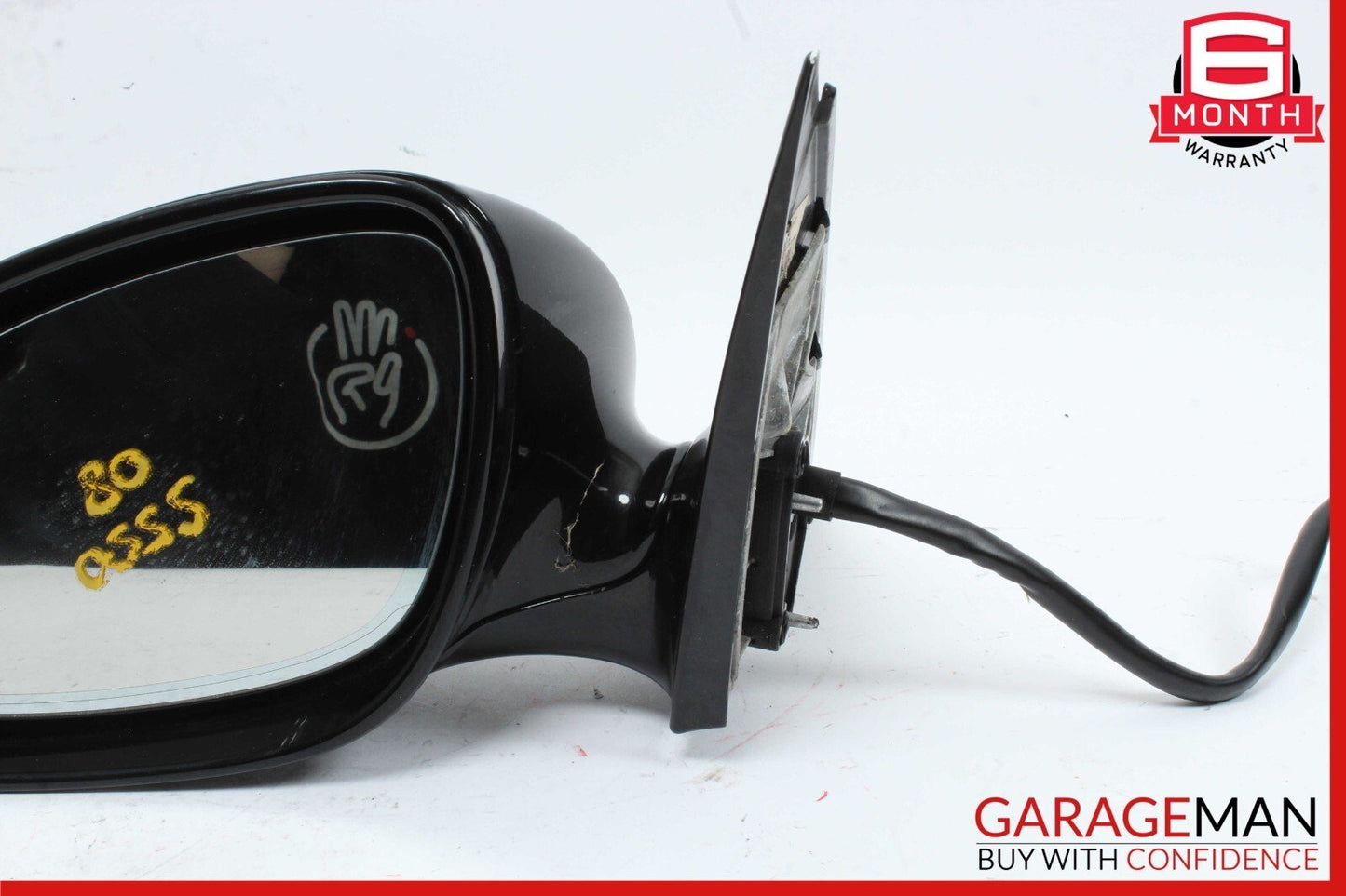 07-09 Mercedes W221 S550 S600 Front Left Side Mirror Door Rear View Black OEM