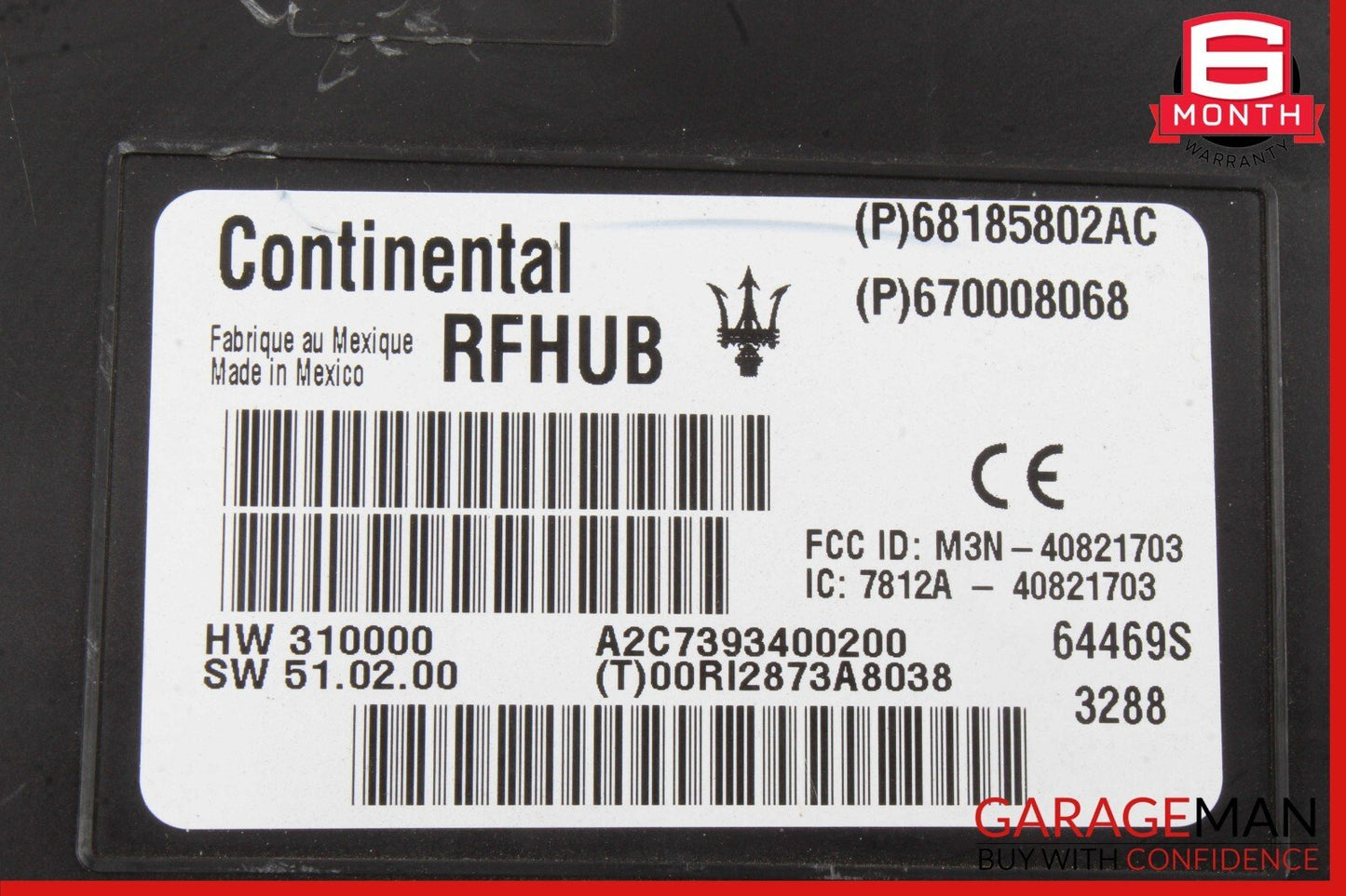 14-17 Maserati Ghibli Passive Entry Hub Control Module ECU OEM