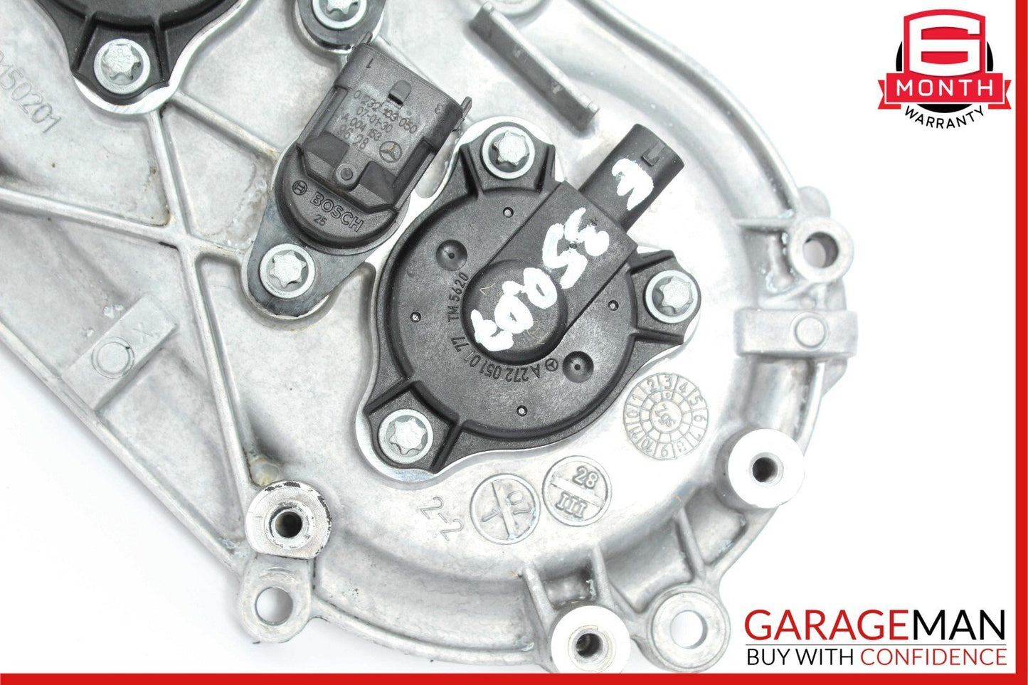 05-13 Mercedes W211 E350 Front Left Side Engine Timing Chain Cover Plate OEM