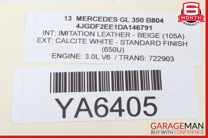 12-19 Mercedes X166 GL350 ML350 GLE350 Rear Left Side Door Control Module OEM