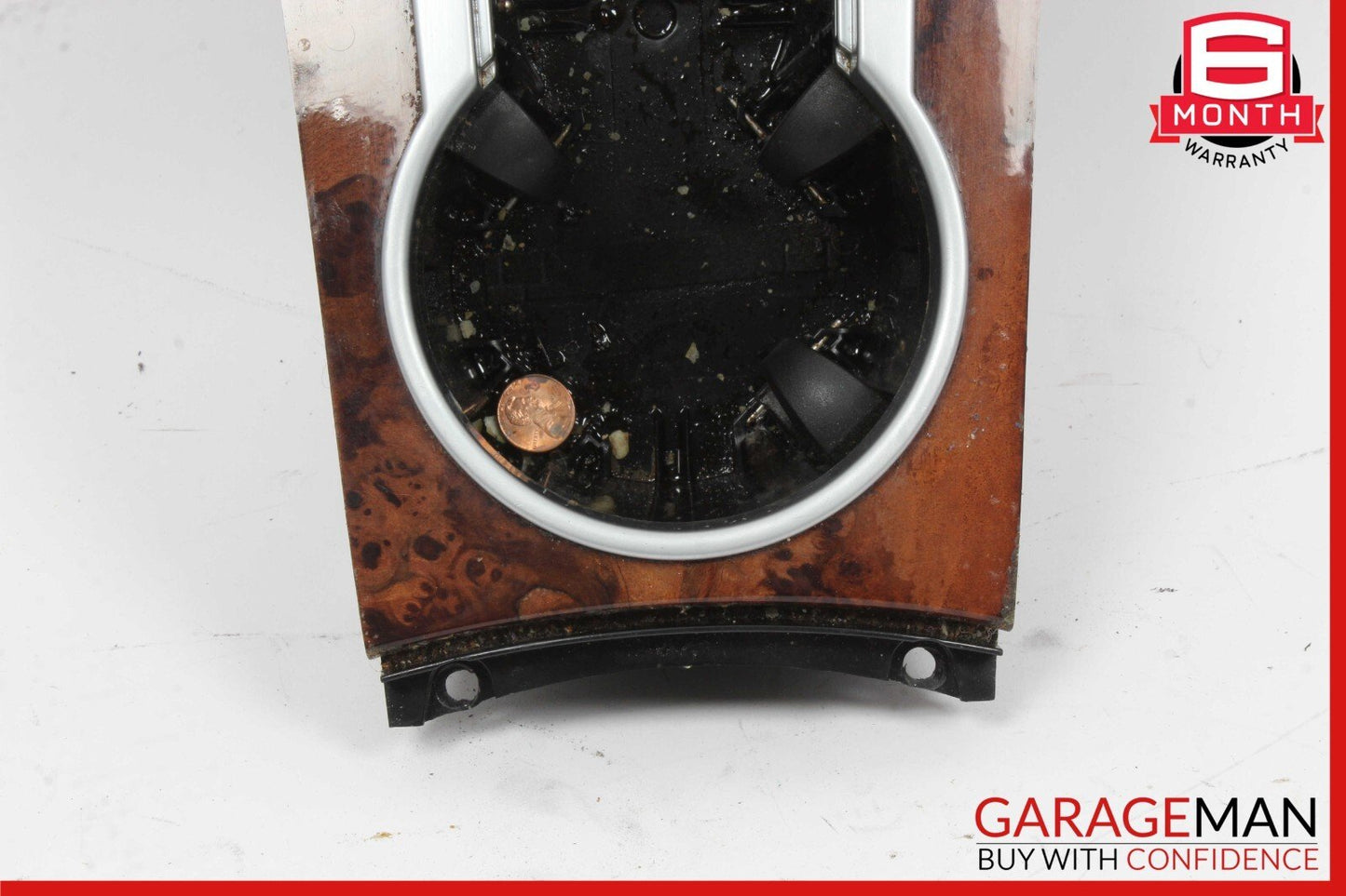 06-12 Mercedes X164 GL450 GL550 ML63 Center Console Cup Holder Compartment Wood