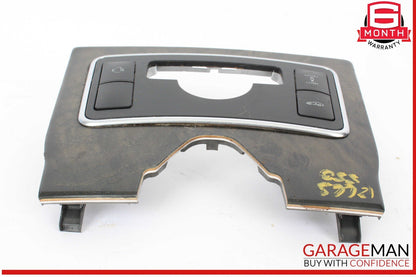 12-14 Mercedes W218 CLS550 Center Console Switch Trim Bezel Cover Wood OEM