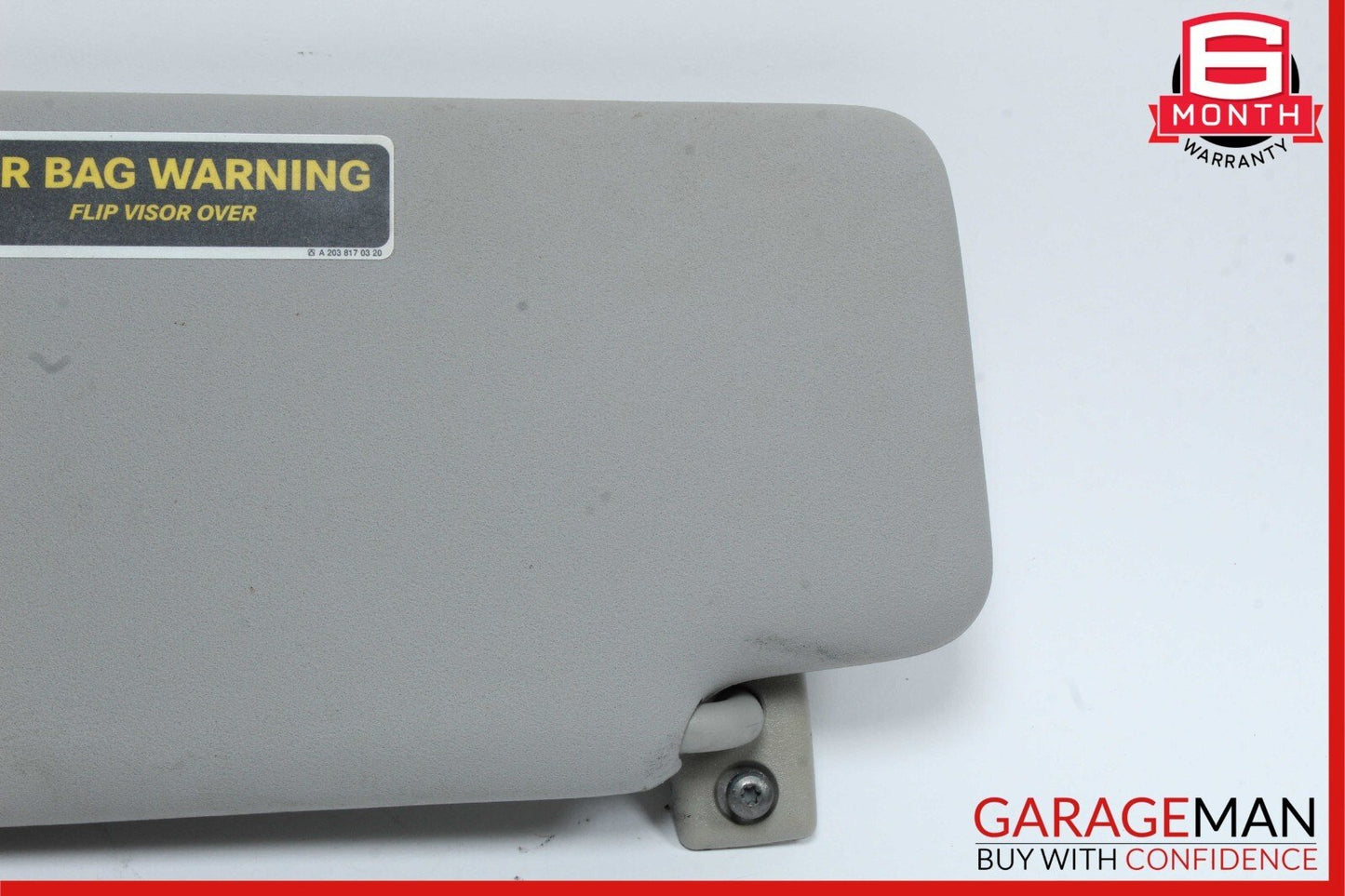 01-07 Mercedes W203 C230 C32 AMG Front Right Side Sunvisor Sun Visor Grey OEM