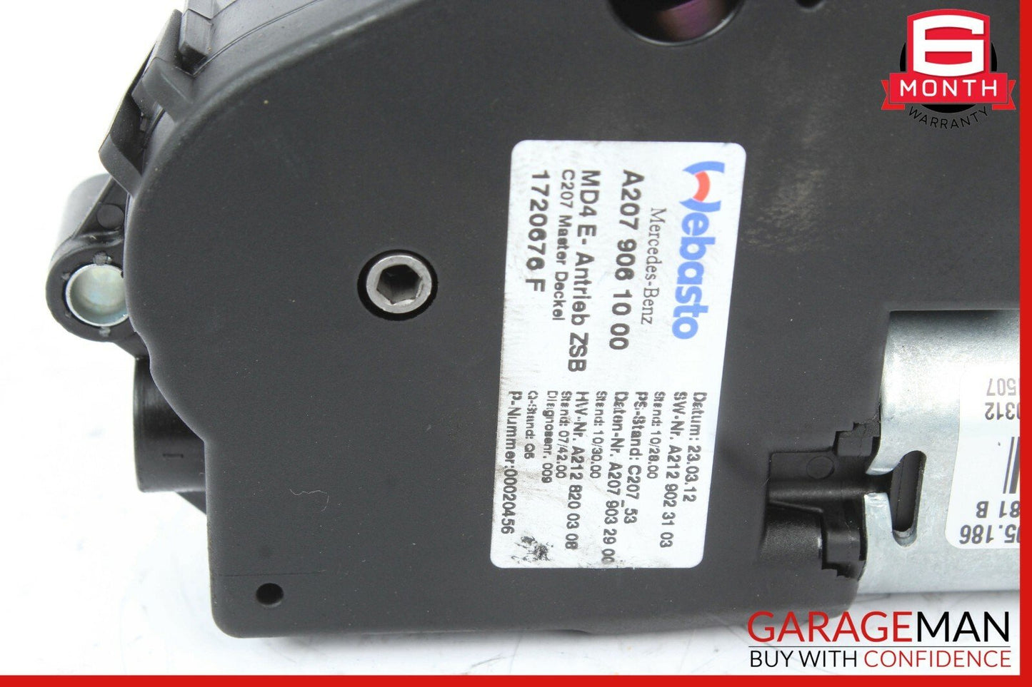 12-15 Mercedes W204 C250 Coupe Pano Panoramic Sunroof Moonroof Motor Power Drive