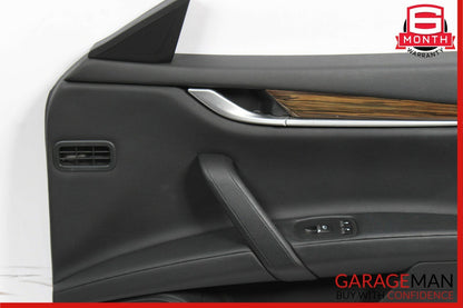 14-17 Maserati Ghibli Front Right Side Complete Interior Door Panel Black