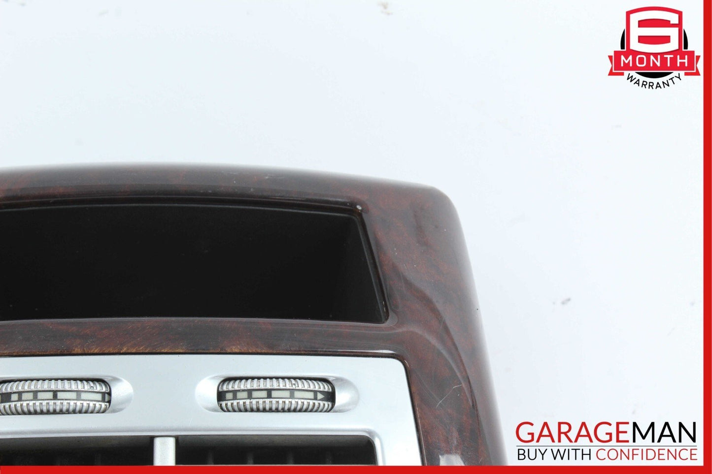 07-13 Mercedes W221 S550 Rear Center Console AC A/C Air Vent Trim Bezel Wood OEM