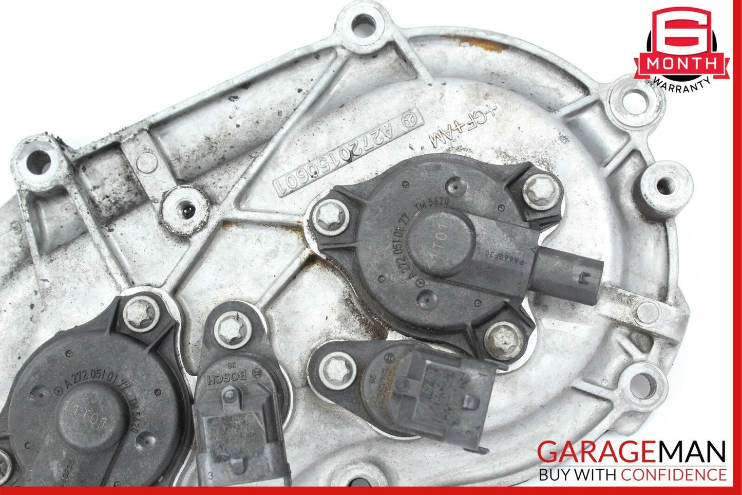 06-13 Mercedes W211 E350 S550 Front Right Engine Timing Chain Cover Plate OEM
