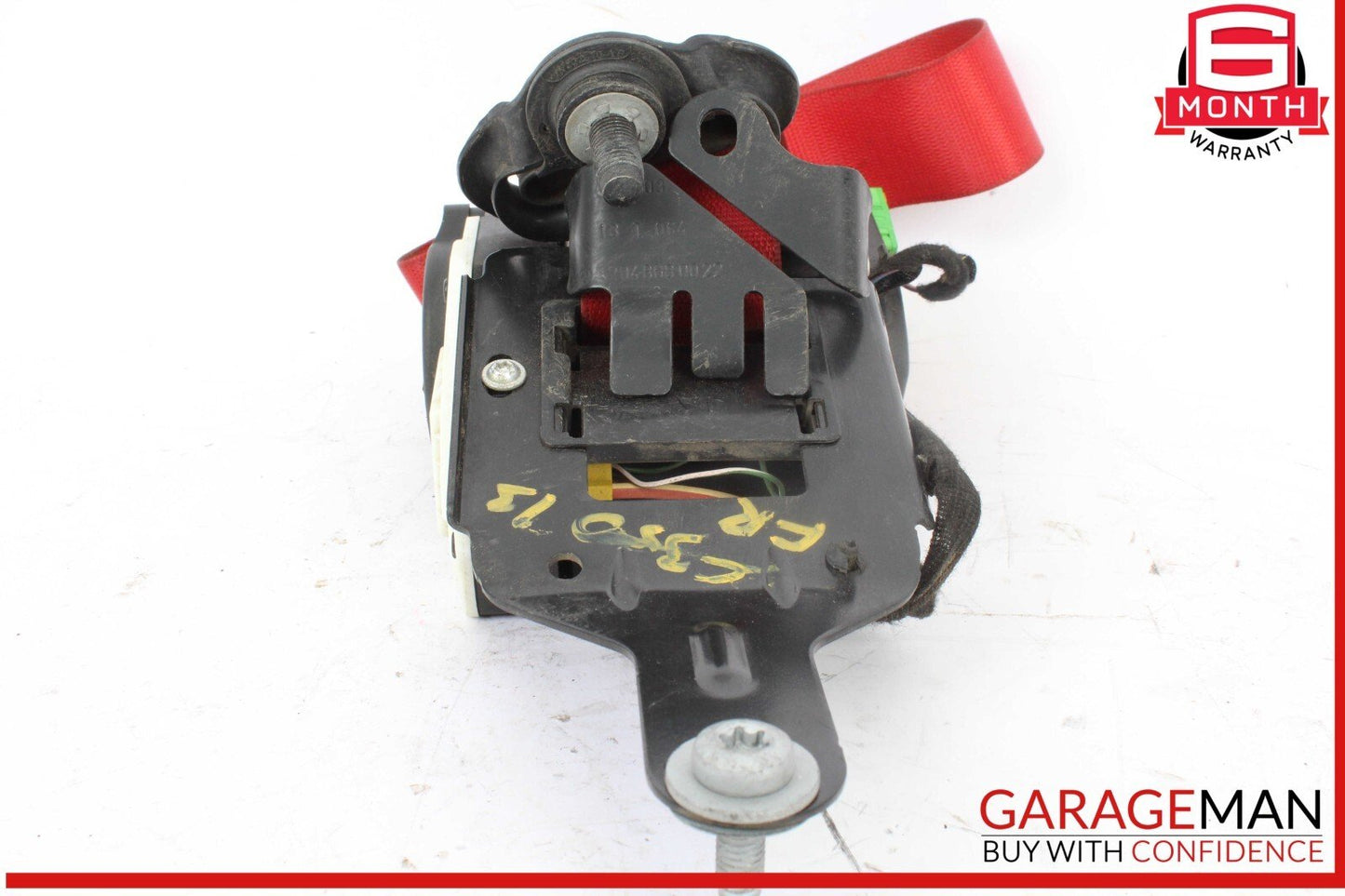 12-14 Mercedes W204 C350 C250 Front Right Side Seat Belt Retractor Red OEM