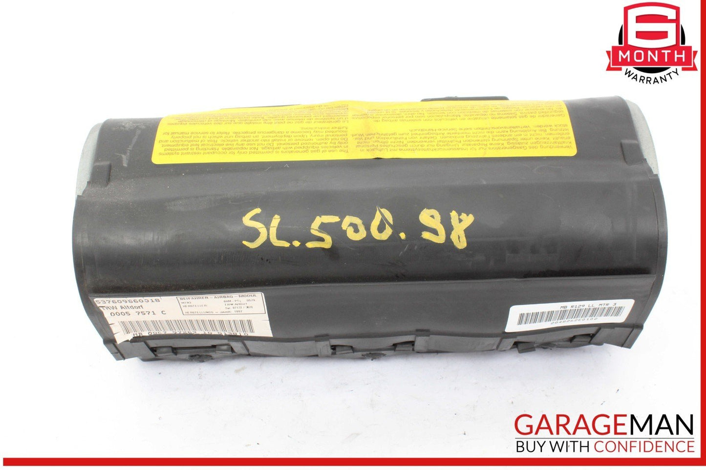 95-02 Mercedes R129 SL500 SL600 SL320 Front Right Dash Dashboard Airbag Air Bag