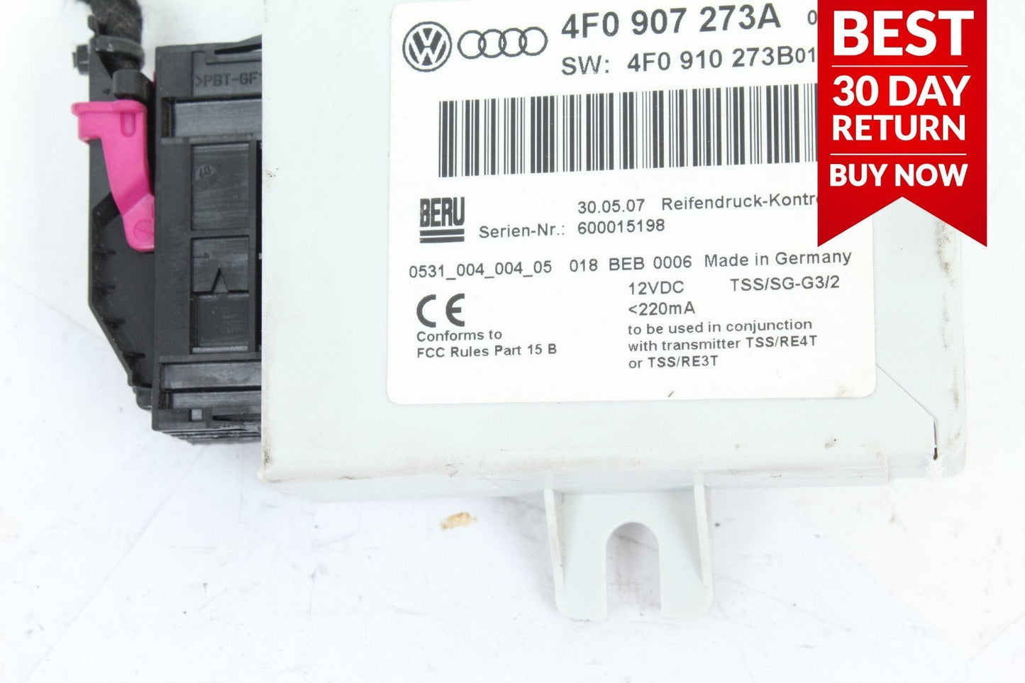 07-09 Audi Q7 TPMC Tire Pressure Monitor Sensor Computer Module 4F0907273A A110