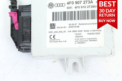 07-09 Audi Q7 TPMC Tire Pressure Monitor Sensor Computer Module 4F0907273A A110