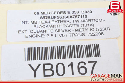 05-12 Mercedes W211 E350 R350 C300 Engine PCV Crankcase Vent Valve Oil Separator