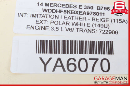 08-18 Mercedes W212 E350 CLS550 Front Left Side Door Control Module Unit OEM