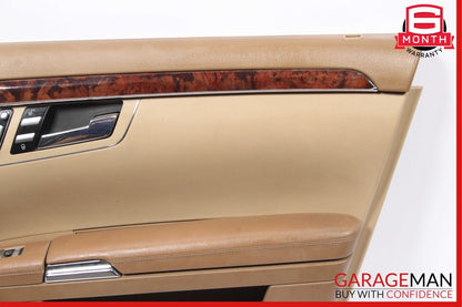 07-09 Mercedes W221 S550 Front Right Side Complete Interior Door Panel Brown OEM