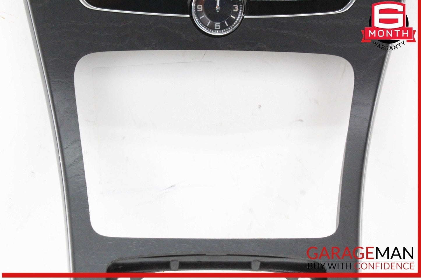 15-18 Mercedes W205 C300 Center Console Trim Bezel w/ Control Switch & Clock OEM