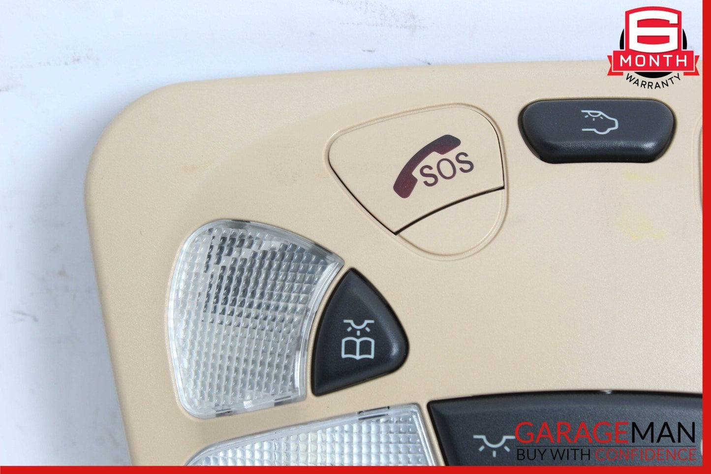 01-05 Mercedes W203 C230 C320 Front Upper Overhead Reading Dome Light Lamp Brown
