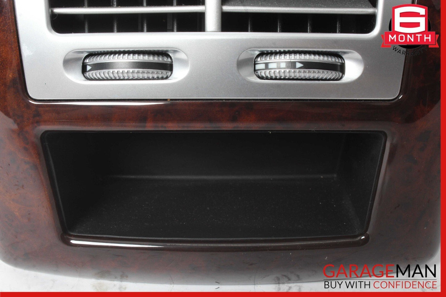 07-13 Mercedes W221 S550 S63 Rear Center Console AC A/C Air Vent Trim Wood
