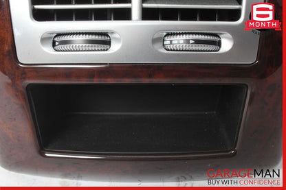 07-13 Mercedes W221 S550 S63 Rear Center Console AC A/C Air Vent Trim Wood