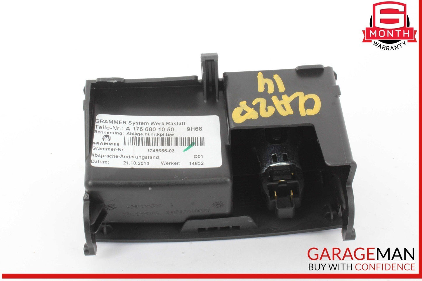 14-19 Mercedes W117 CLA250 Rear Console Storage Compartment w/ Power Outlet OEM