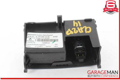 14-19 Mercedes W117 CLA250 Rear Console Storage Compartment w/ Power Outlet OEM