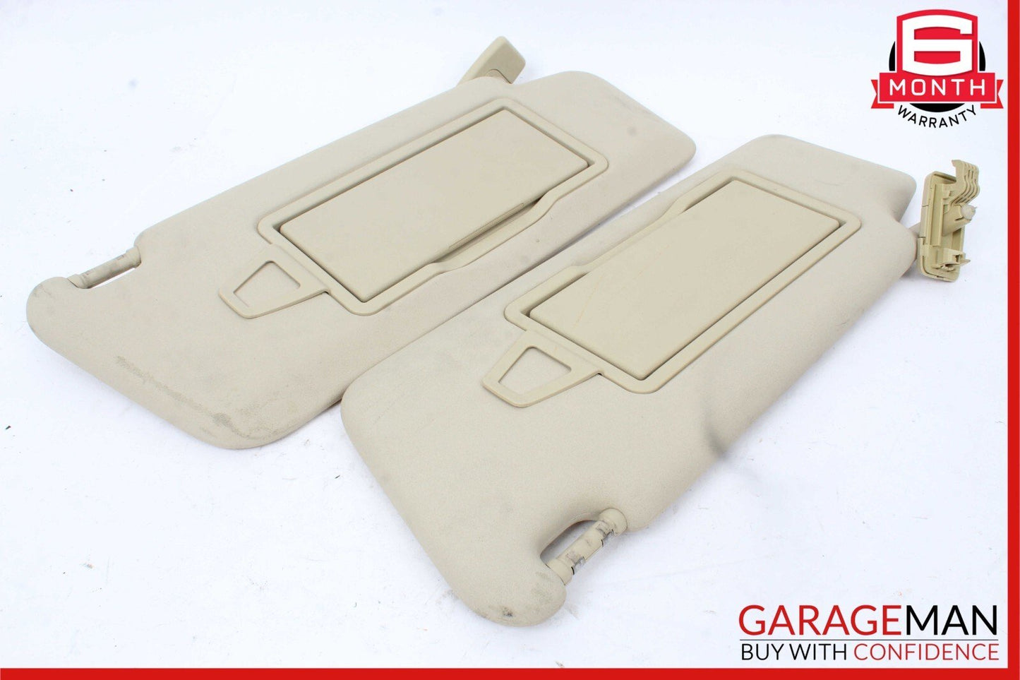 08-14 Mercedes W204 C280 Front Right & Left Side Sunvisor Sun Visor Set Beige
