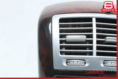 07-13 Mercedes W221 S550 Rear Center Console AC A/C Air Vent Trim Panel Wood