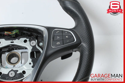 15-18 Mercedes W205 C300 C400 GLC300 Steering Wheel Black w/ Paddle Shifters OEM