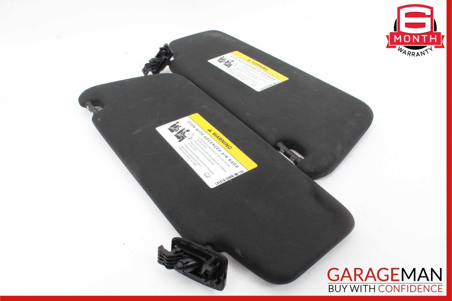 08-15 Mercedes W204 C250 C300 Right and Left Sunvisor Sun Visor Set Black OEM